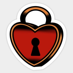 Lock Heart Sticker